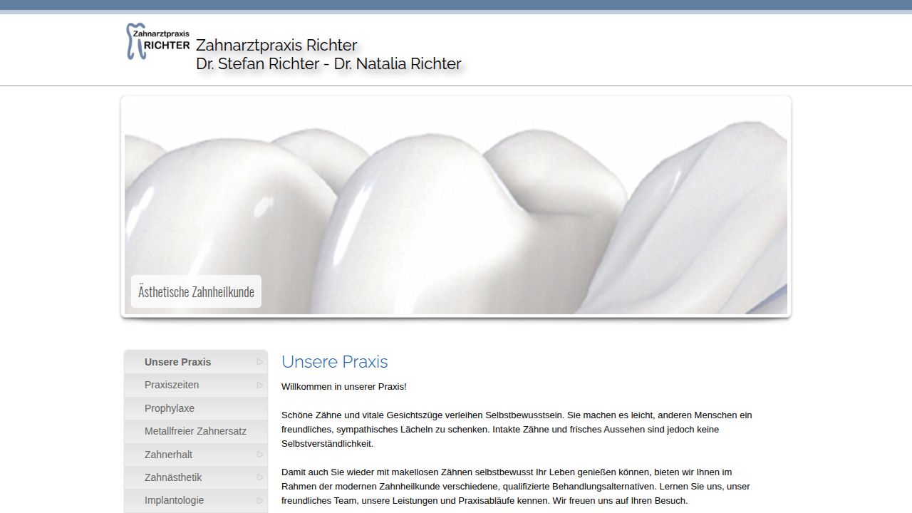 Startseite der Internetseite von Herr Dr. Stefan Richter